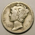 1919 D Mercury Dime 90% Silver G-VG  "Actual Coin Pictured - Not Cleaned"