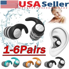 Reusable Silicone Ear Plugs Noise Cancelling Earplugs Protector Study Sleep Swim