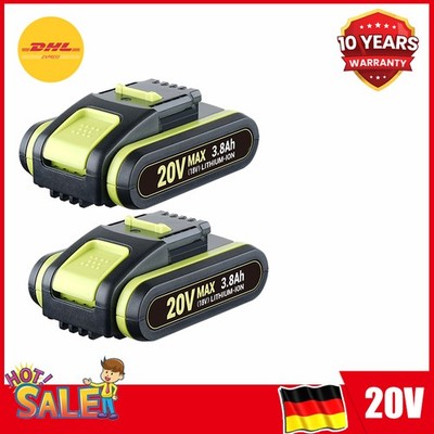 Für Worx 20V MAX 3,8Ah /5,0Ah Lithium-Ionen Akku WA3551.1, WA3572, WA3553, WX390