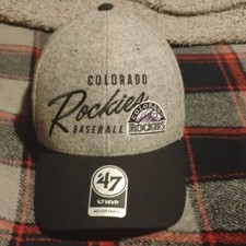 '47 Colorado Rockies MVP Adjustable Hat Gray Black MLB adjustable Size