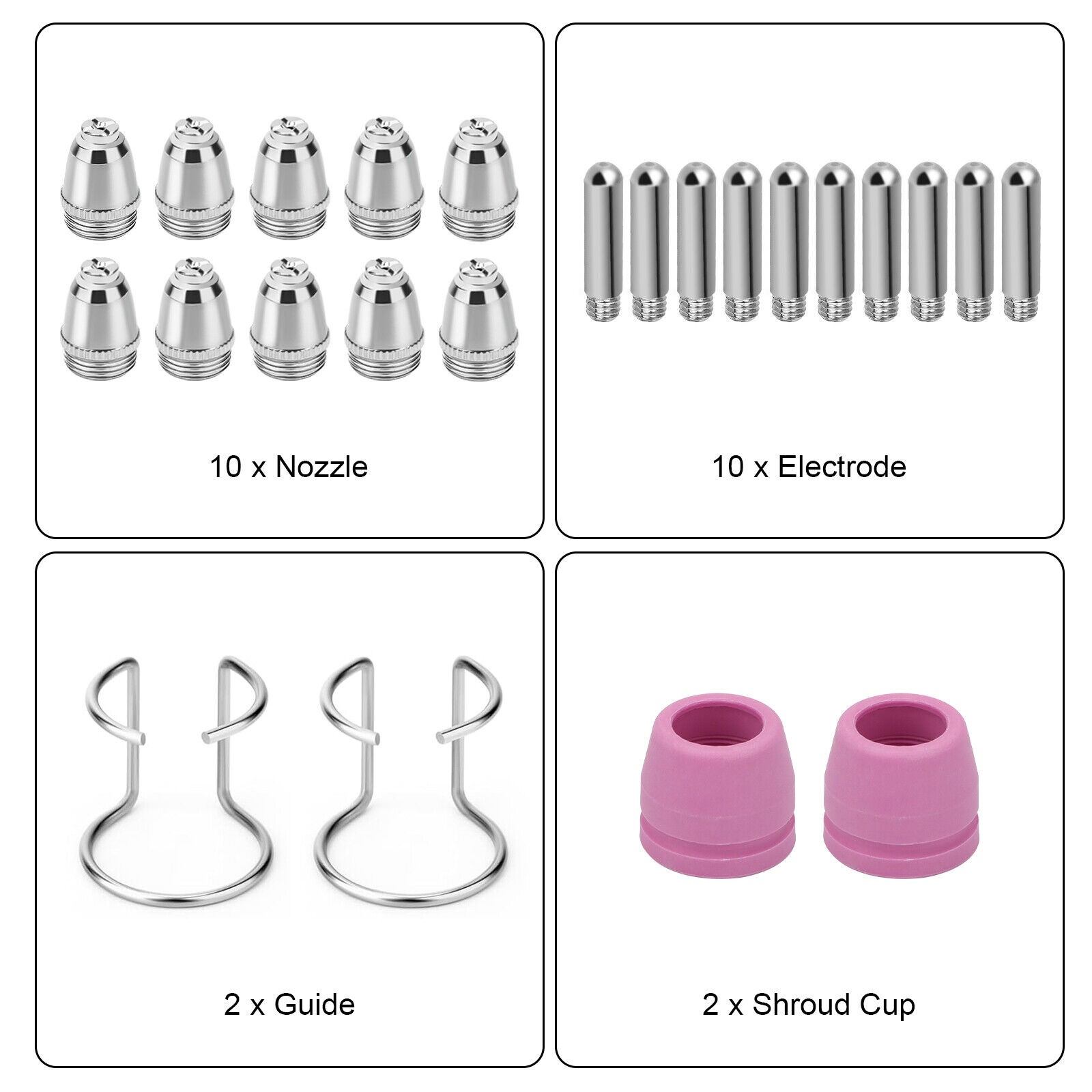 24/48pcs SG-55 AG-60 WSD-60 Torch Plasma Cutter Consumables Tip Kit-.045" Nozzle