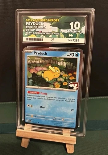 Ace Graded 10 Psyduck 039/217 Cosmos Holo - Play! prize stamp series 9