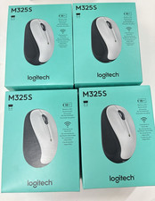 Box of 4 Logitech M325S Wireless Mouse Pale Gray USB-A Receiver