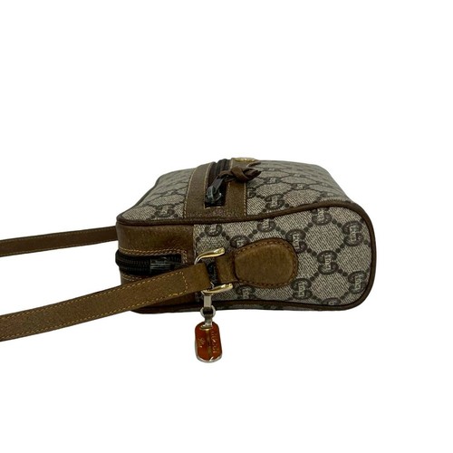 Mini sac bandoulière GUCCI ancien Gucci Plus logo motif quincaillerie cuir pochette - Photo 5/10