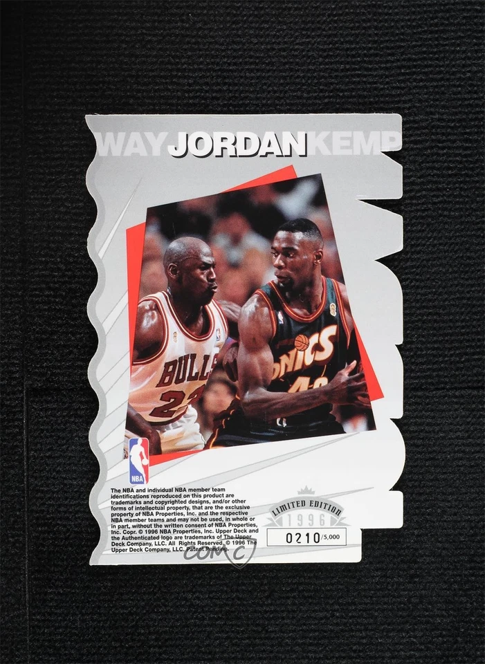 1996 Upper Deck Authenticated Command Performers 210/5000 Michael Jordan HOF - Image 2 of 3