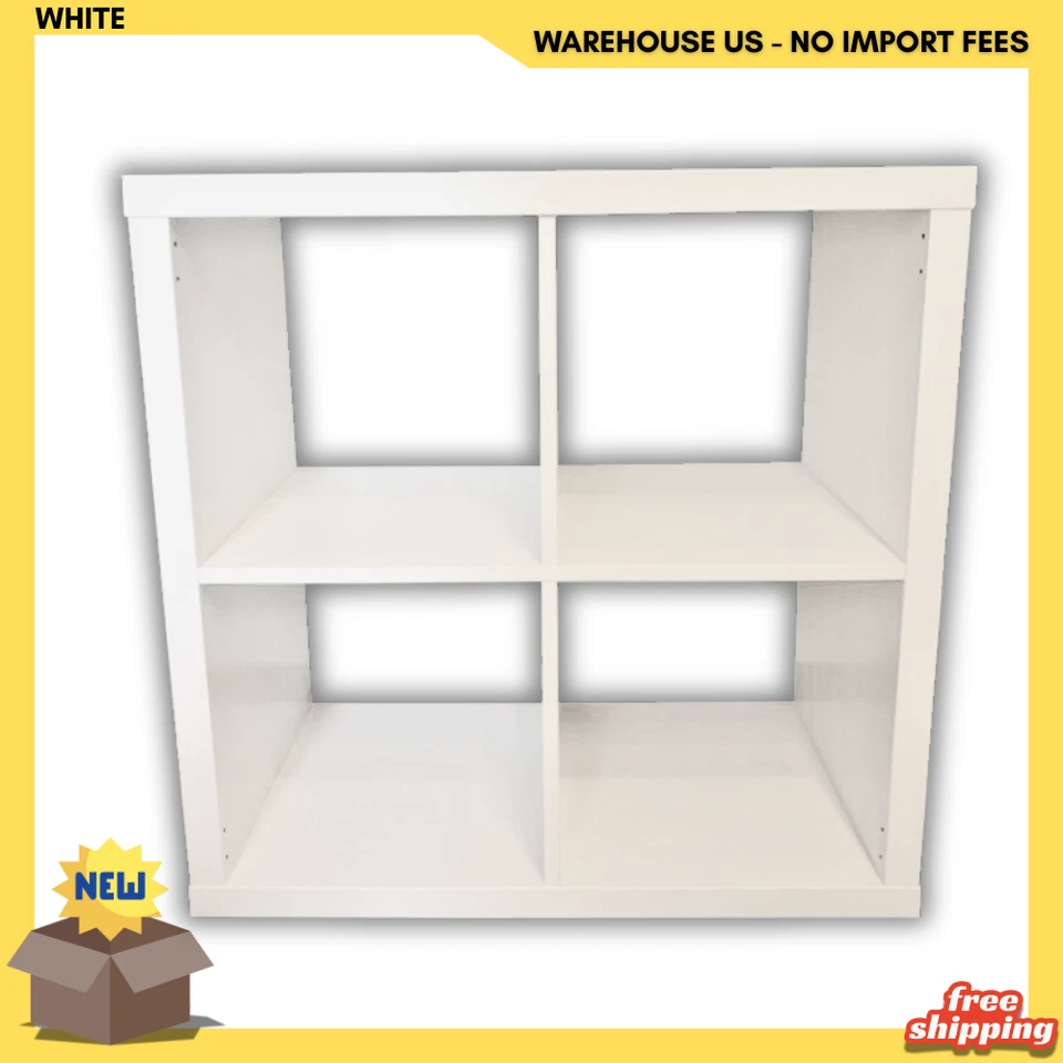 NEW KALLAX Shelf unit 30 1/8x30 1/8", White adn White stained oak, FREESHIP - Image 2 of 4