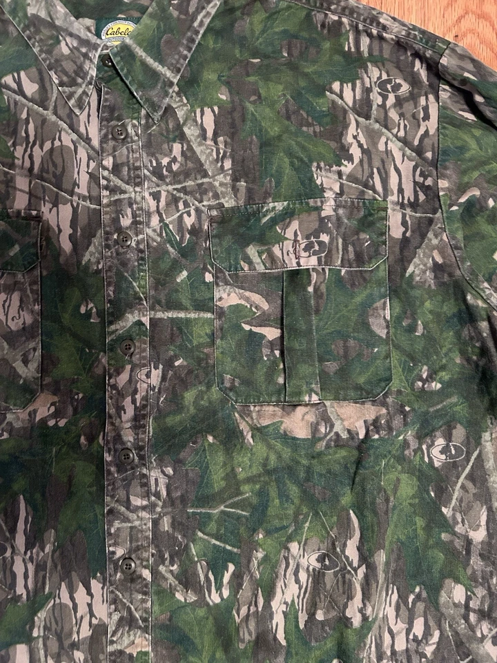 Vintage MOSSY OAK Men’s 2XL Shadow Leaf Hunting Camo Button Up Shirt Y2K - Image 3 of 4