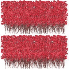 100 PCS Dried Baby Breath Flowers Red Mini Natural Gypsophila Pressed Crafts