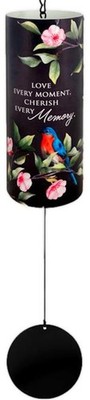 Carson 18'' 'Cherish Every Moment' Bereavement Wind Chime - Floral Windchime