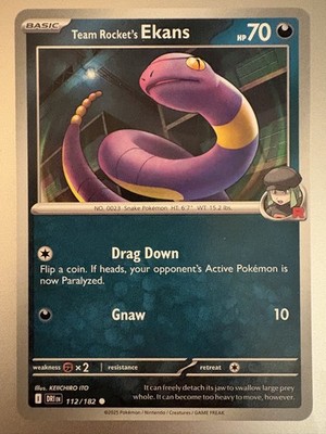 112/182 Team Rocket's Ekans | Common | Destined Rivals