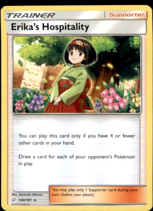 Erika's Hospitality (SM Team Up) 140/181 Rare Deck Exclusives NM