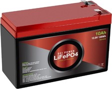 ECI Power 12V 10Ah Lithium LiFePO4 Deep Cycle Rechargeable Battery 2000-500...