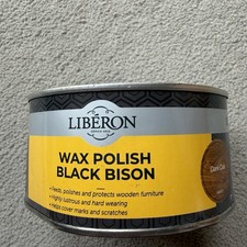 Liberon Black Bison Wax Polish 500ml Dark Oak Wood Furniture Finish