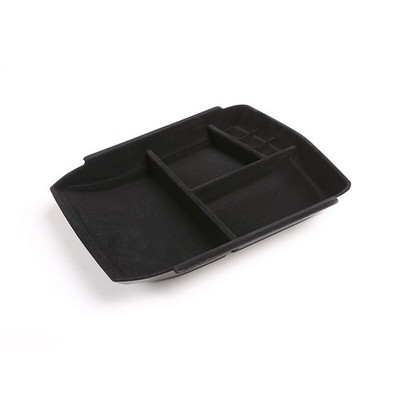 FOR Cadi*llac XT5 Black ABS Central Control Bottom Storage Box Suede @