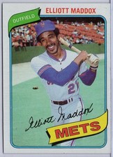 1980 Topps #707 Elliott Maddox in EXMT Condition Mets