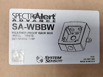 Lot of 12 SpectrAlert Advance SA-WBBW White System Sensor Weather Proof Back Box