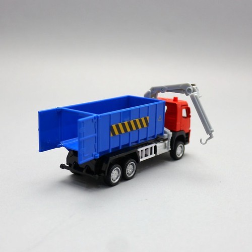 1:72 Diecast Volvo Garbage Truck Metal Car Model Toy Pull Back Door Open Gift - Picture 6 of 8