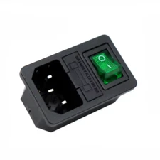 IEC320 C14 Inlet Power Socket w/Fuse and Switch Connector (Assorted Colors)