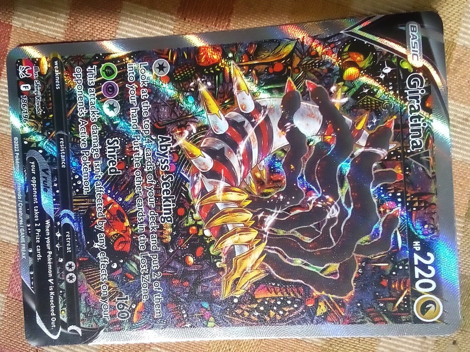 Mavin  Pokémon TCG Giratina V Sword & Shield - Lost Origin 186/196 Regular  Ultra Rare