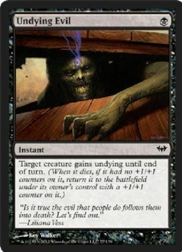 1x UNDYING EVIL - Rare - Dark Ascension - MTG - NM - Magic the Gathering - Picture 1 of 1