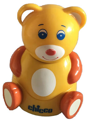 Vintage Chicco gelber Bär Roly Poly Form Sortierer selten Spielzeug