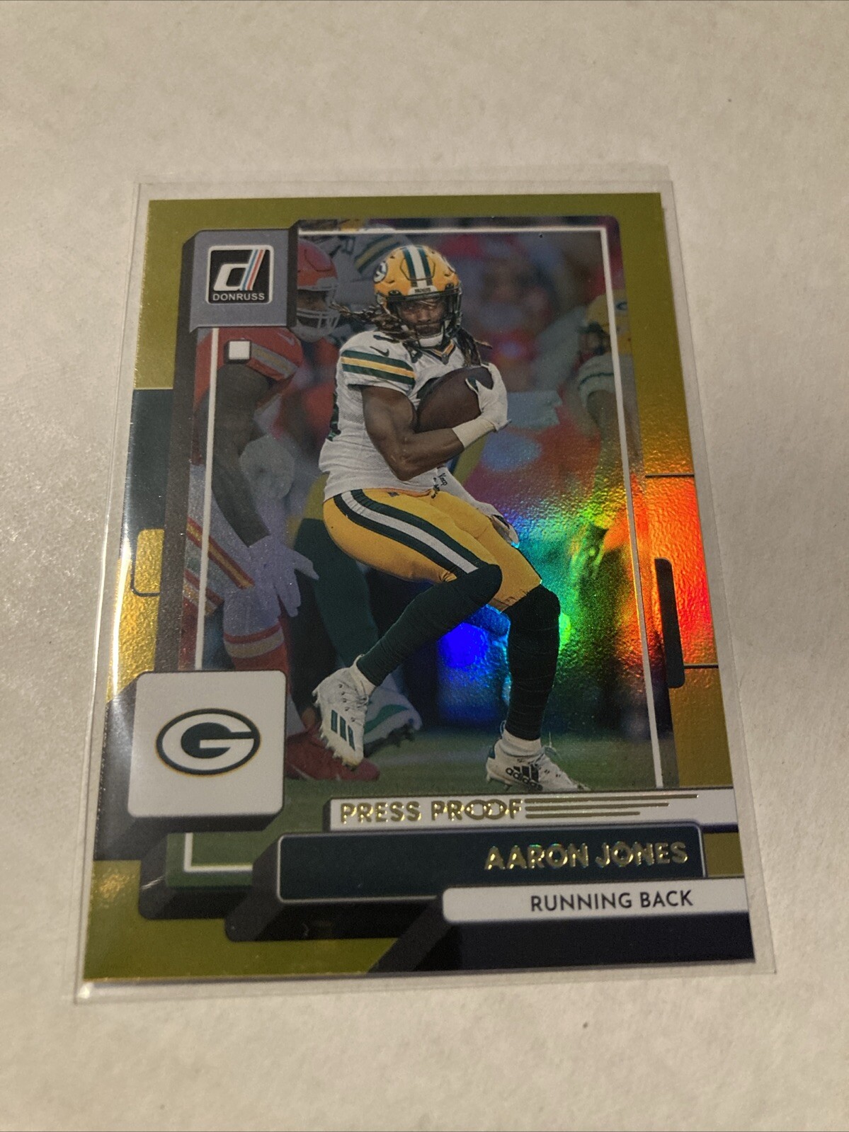 2022 Donruss Football Premium Gold Press Proof #98 Aaron Jones Packers