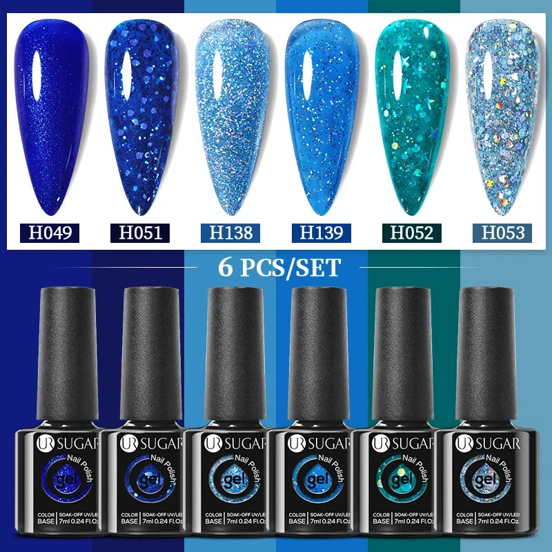 New 6pcs/set Nail Gel Polish Kit 7ml Soak Off UV LED Nails Varnish Set Nail Art
Opens in a new windo