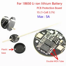 5A Round PCB Protection Circuit Board for 18650 3.7V Li-ion lithium Battery Cell