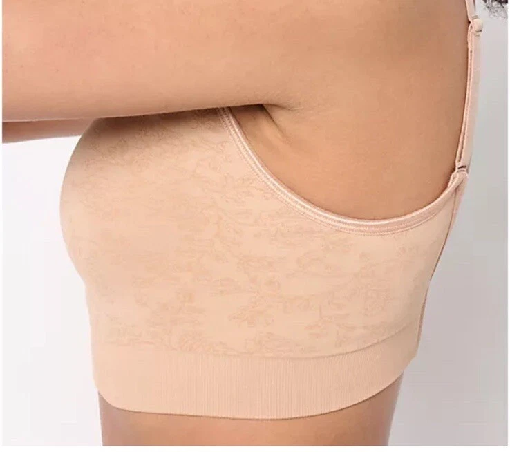 Breezies Seamless Floral Jacquard Underwire T-shirt Bra Size 38B Biscotti NEW - Image 4 of 4