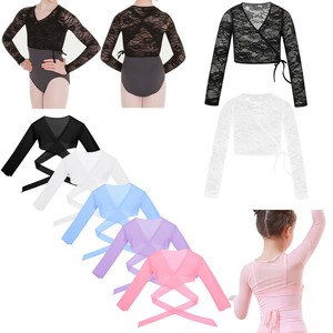 sheer long sleeve dance top