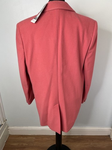 Viyella womens coral pure new wool vintage blazer jacket size 12 #VN112 - Picture 8 of 9