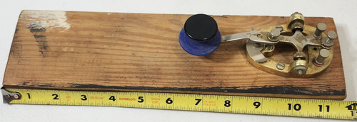Vintage Brass Steel Lever Straight Telegraph Key - Morse Code - Zdjęcie 10 z 10