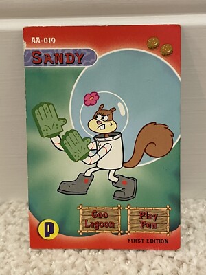SpongeBob SANDY 2003 Aquatic Amigos 1st Edition Card #AA-019