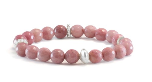 Semi Precious Gemstone Bracelets Ruby Amethyst Blue Agate Stretch Faceted 8mm - Picture 49 of 52