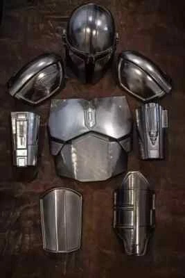 Mandalorian-Beskar-Rüstung Mando Kampfrüstung Anzug Mandalorian Helm Kostüm - Bild 1 von 4