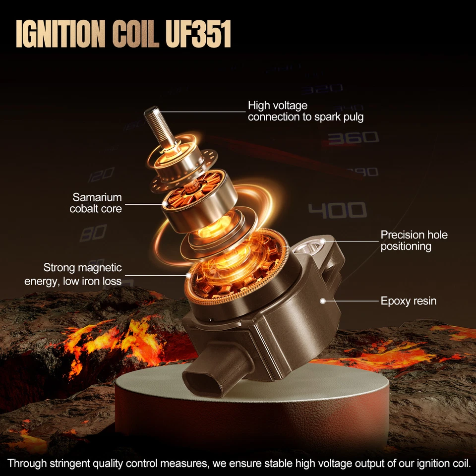 Paquete de 4 bobinas de encendido y bujías para Nissan Sentra 2002-2006 1,8 L l l4 UF351 Foto 4 de 4
