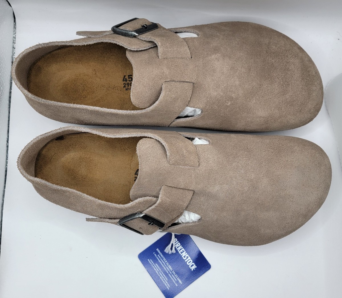 Birkenstock London Bs Color Taupe Suede Clog Regular Wide | eBay