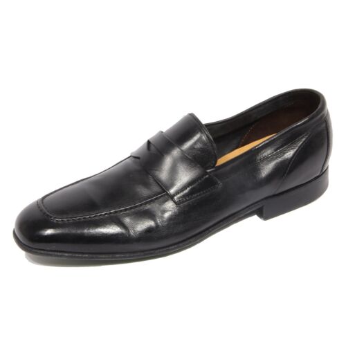 G4518 mocassino uomo GREEN GEORGE black leather loafer shoe man - Photo 1/4