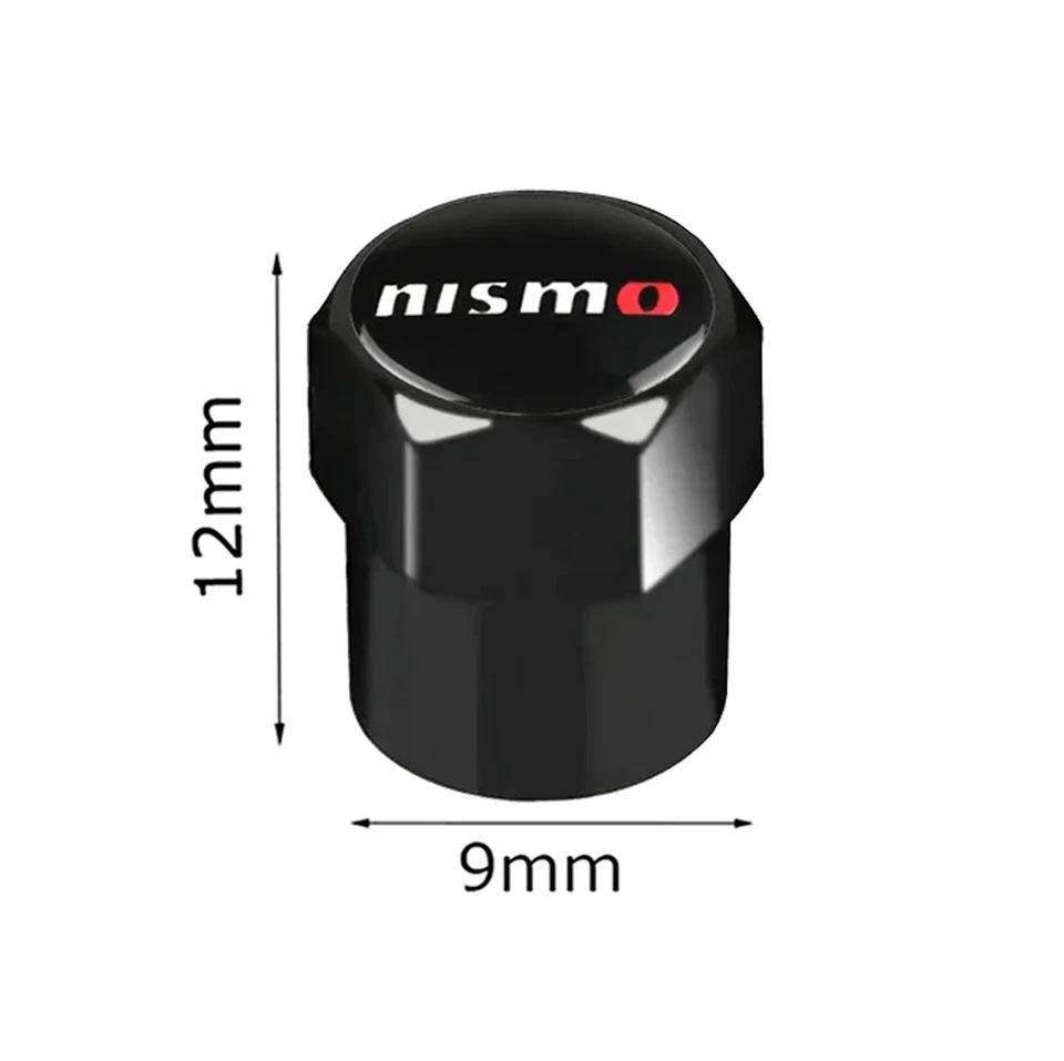 Black Anodised for Nissan NISMO Valve Dust Caps For 350Z GTR 200SX 370Z Juke - Image 2 of 2