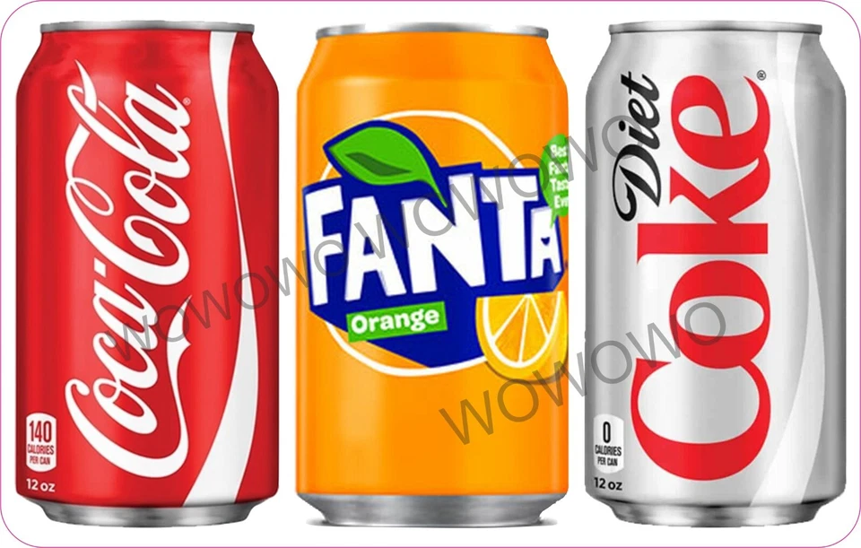 Ice cream van Fanta Cola diet can sticker fizzy drink catering trailer decal