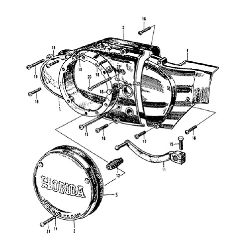 Vis moteur HONDA CB CL CA 160 1964-1969 inox pour vos sorties en moto classique
