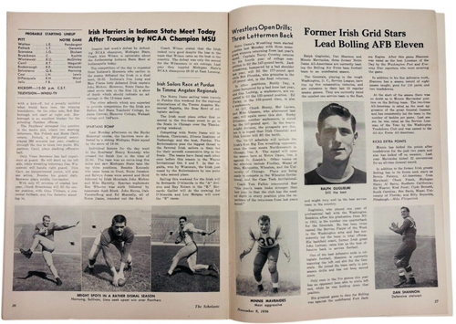The Notre Dame Scholastic November 9, 1956 Fighting Irish this issue Pittsburgh - Picture 4 of 6