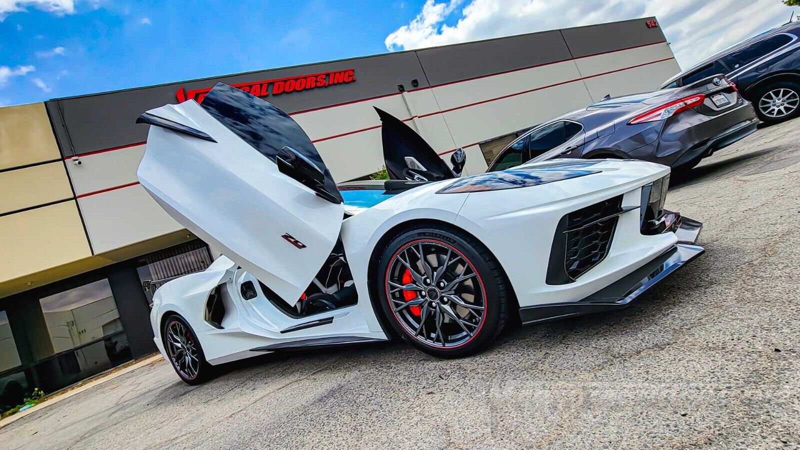 Chevrolet Corvette C8 from California featuring vertical lambo door co –  Vertical Doors, Inc.