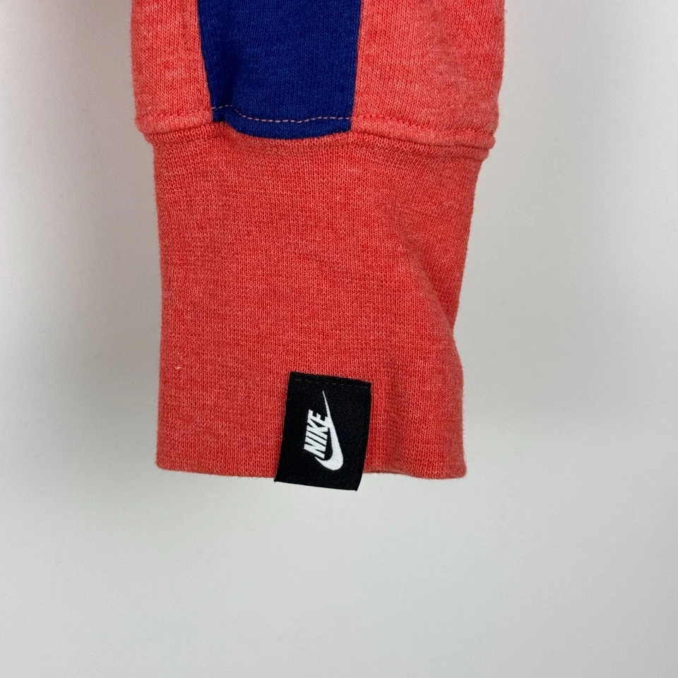 Sudadera con Capucha Nike Air Recortada Pullover Terry Francés Spellout Naranja Niñas Grande L Foto 3 de 4