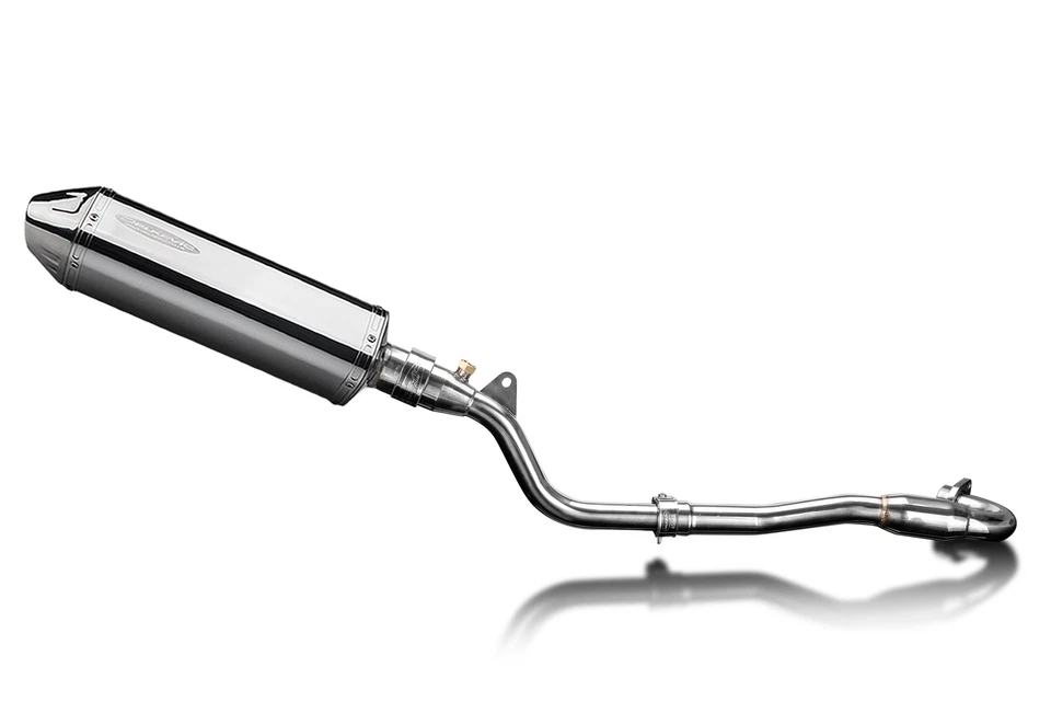 Silenciador de escape completo de 13" acero inoxidable triovalado Kawasaki KLX250H 06-07 KLX250S 09-20 Foto 3 de 4