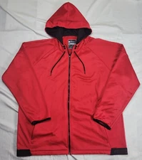 And1 Athletic Hoodie Men's Size 3XL Full Zip Y2K Pockets Red