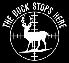Buck Stops Deer Antler Vinyl Decal Logo Car Window Sticker Phone Wall Hunter Buck Stops Deer Antler Vinyl Decal Logo Car Window Sticker Phone Wall Hunter