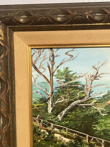 VINTAGE ORIGINAL ÖLGEMÄLDE SIGNIERT AMERICANA MCM SEELANDSCHAFT KÜSTEN STRANDKUNST - Bild 4 von 16