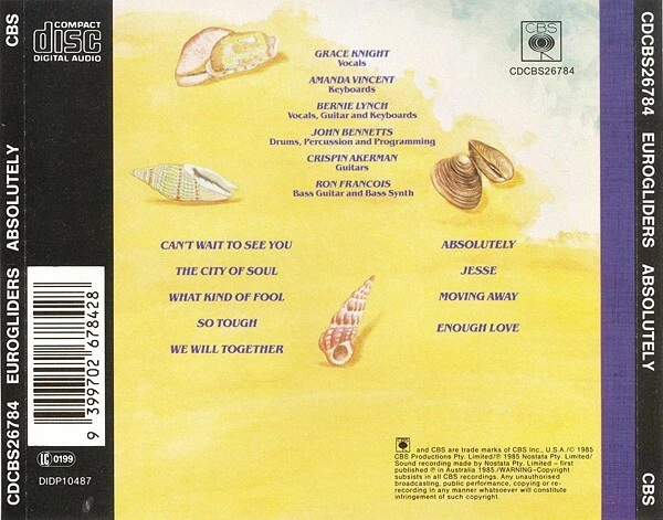 EUROGLIDERS Absolutely Early Australian Issue CD Like New - Image 2 of 3
