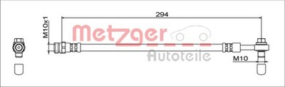 4112039 METZGER Flexible de frein Essieu arrière gauche, Essieu arrière